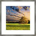 Rural Texas Autumn Sunset Framed Print