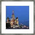 Russia, Moscow, Red Square, Saint Framed Print