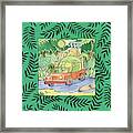 Safari Crocodile Framed Print