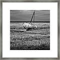 Sail Boat Moored On The Salt Marsh, Norfolk Framed Print