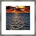Sailboat Sunburst Framed Print