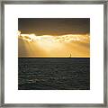 Sailboat Sunset Framed Print