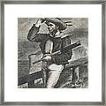 Sailor Looking At The Sea Framed Print