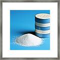 Salt Shaker And Table Salt Framed Print