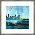 San Antonio Abstract Skyline I Framed Print
