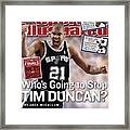 San Antonio Spurs Tim Duncan, 2003 Nba Western Conference Sports Illustrated Cover Framed Print