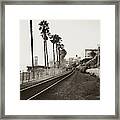 San Clemente Train Tracks Framed Print