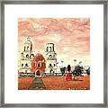 San Xavier Mission Del Bac Mother And Child Framed Print