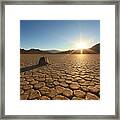 Sand Dune Formations In Death Valley Framed Print