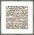 Sands Of Happiness Quote Framed Print