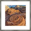 Sandstone Formations In Zion Natl Park Framed Print