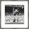 Sandy Koufax Throwing Pitch In World Framed Print