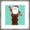 Santa Clinches The Nomination- Art By Linda Woods Framed Print