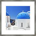 Santorini Famous Churches Framed Print