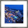 Santorini Night?greece? Framed Print