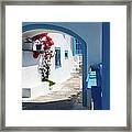 Santorini Street Framed Print