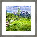 Sawtooths Fresh Morning P Framed Print