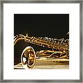 Saxophone With Music Sheet Framed Print