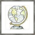 School Globe Framed Print