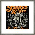 Scooter Rider Framed Print