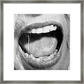 Screaming Mouth From Psycho Framed Print