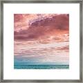 Sea Or Ocean And Colorful Sunset Or Framed Print