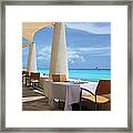 Seaside Restaurant Framed Print