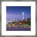 Seattle, Washington, Usa Skyline Framed Print