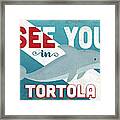 See You In Tortola Dolphin Framed Print