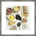 Selection Of Beans And Pulses Framed Print