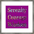 Serenity Courage Wisdom 1005 Framed Print