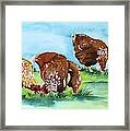 Seven Chicks Framed Print