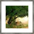 Shade Trees Abstract Digital Artwork By Delynn Addams For Home Decor Wall Art With Matching Colors. Framed Print