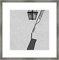 Shadow Lamp Bw Framed Print