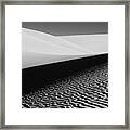 Shadows And Light At Great Sand Dunes Framed Print