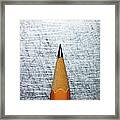 Sharpened Pencil On Stainless Steel Framed Print