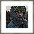 Shepherd And His Camels Framed Print