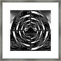 Shi Shi Beach Black And White Reflection Circles Framed Print