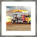 Shockwave Jet Truck - Nhra - Peterbilt Drag Racing Framed Print