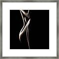 Silhouette Of Nude Woman Framed Print
