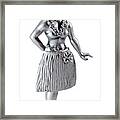 Silver Hula Dancer Framed Print