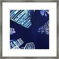 Singapore City At Night Framed Print