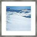 Ski Tracks In Powder Snow Framed Print