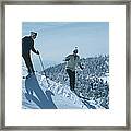 Skiers At Sugarbush Framed Print