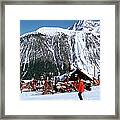 Skiing At Courcheval Framed Print