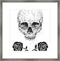 Skull N' Roses Framed Print