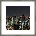 Skyline Of Osaka Nightscape Framed Print