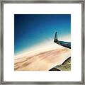 Sleek Jet Blue Sky Aerial Framed Print