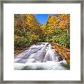 Sliding Rock Falls On Looking Glass Framed Print