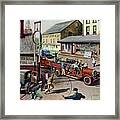 Small Town Fire Company Framed Print